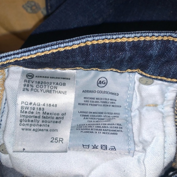 Adriano Goldschmied The Prima Roll-up cigarette cropped jeans dark wash size 25 - Picture 8 of 10